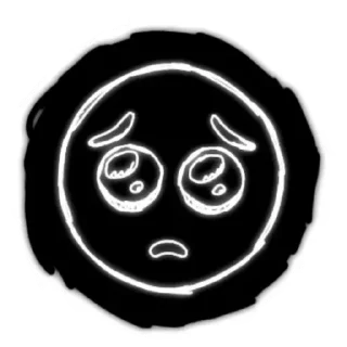 🥺 emoji Neon emoji by @maskaww Telegram sticker 8 of 11