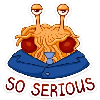 😒 emoji Макаронный Монстр • @StickEmojiBook Telegram sticker 21 of 31