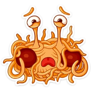 😦 emoji Макаронный Монстр • @StickEmojiBook Telegram sticker 10 of 31