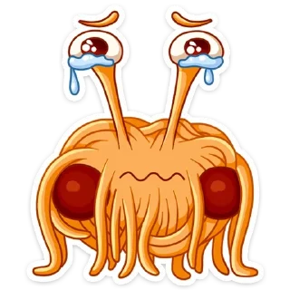 😭 emoji Макаронный Монстр • @StickEmojiBook Telegram sticker 16 of 31