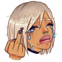 😭 emoji Gyaru Telegram sticker 12 of 35