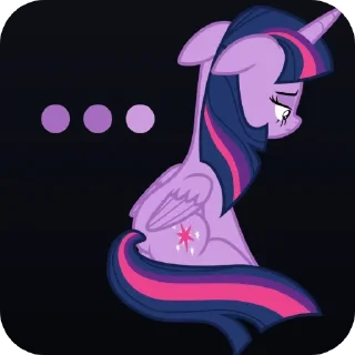 😔 emoji Twilight Sparkle Pack Telegram sticker 8 of 9