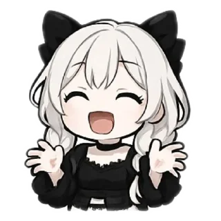 🙂 emoji Kitty girl ai stickers Telegram sticker 5 of 6