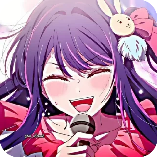 🎤 emoji HOSHINO AI BY @kur_ruk : @fStikBot Telegram sticker 24 of 26