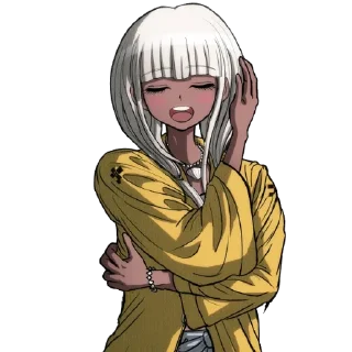 😌 emoji NDR V3. Angie Yonaga/Kokichi Ouma Telegram sticker 14 of 28