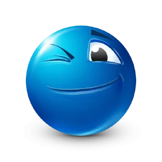 😉 emoji Blue emoji Telegram sticker 9 of 87