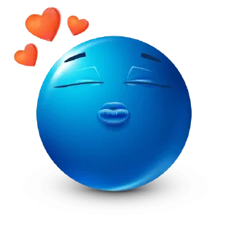 😘 emoji Blue emoji Telegram sticker 18 of 87