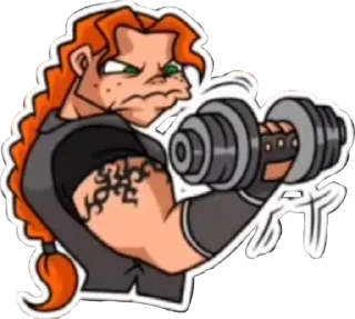 💪 emoji Metal Family, Viki (qzzvnt) Telegram sticker 17 of 54