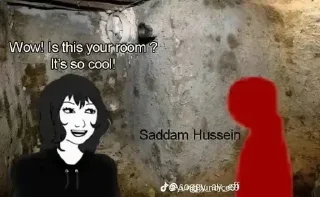 Saddam Hussein sticker 2