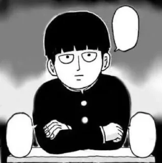 😶 emoji mob psycho 100 Telegram sticker 15 of 38