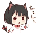😯 emoji dog&cat(catgirl side) Telegram sticker 5 of 81