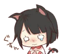 😭 emoji dog&cat(catgirl side) Telegram sticker 15 of 81