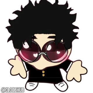 😍 emoji @EARTH928B ⌥ ДАНДАДАН СТИКЕРЫ ТЕЛЕГРАМ DANDADAN TG Telegram sticker 6 of 30
