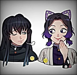 💜 emoji @Muichironiisan (Not a ship) Muichiro and Shinobu Telegram sticker 24 of 52