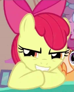 😈 emoji Apple Bloom | @MLP_AnimatedStickers Telegram sticker 23 of 42