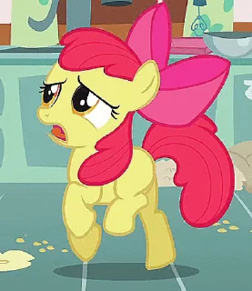 😨 emoji Apple Bloom | @MLP_AnimatedStickers Telegram sticker 19 of 42