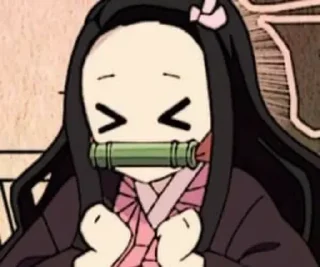 😆 emoji Nezuko by @anime_stickerr Telegram sticker 24 of 30