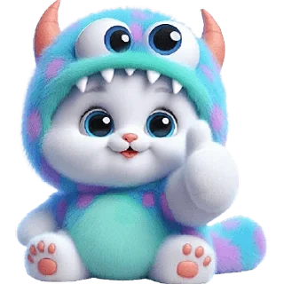 👍 emoji Пушистые монстры 2 @Nyasticks Telegram sticker 9 of 33
