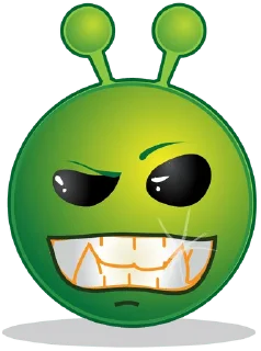 🌟 emoji green alien lol ||| Telegram sticker 15 of 62