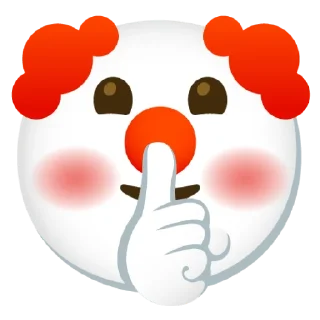 🤫 emoji 🤡clown.By:@Arhont_loxov Telegram sticker 10 of 49
