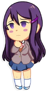 😕 emoji Yuri by @anime_stickerr Telegram sticker 12 of 20