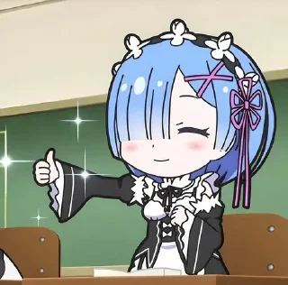 👍 emoji Ре зеро @anime_sticks Telegram sticker 14 of 20
