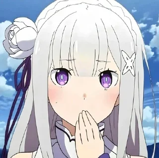 🫢 emoji Ре зеро @anime_stickerr Telegram sticker 19 of 20