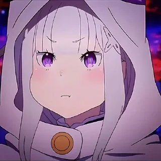 😒 emoji Ре зеро @anime_stickerr Telegram sticker 9 of 20