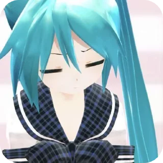 🥬 emoji ⊹.˙:Hatsune Miku Telegram sticker 9 of 40