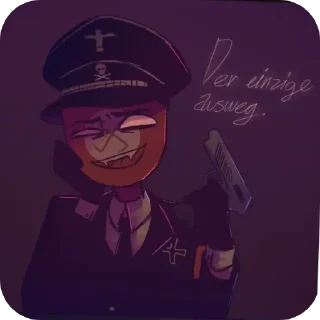 😁 emoji Кантрихуманс ТРЕТИЙ РЕЙХ Telegram sticker 11 of 14
