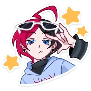 😎 emoji Школьник Чич '@KatShiStickers' Telegram sticker 1 of 48