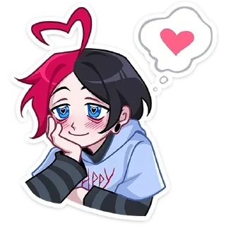 😍 emoji Школьник Чич '@KatShiStickers' Telegram sticker 3 of 48