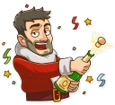 🥳 emoji Nick Santini Telegram sticker 7 of 26