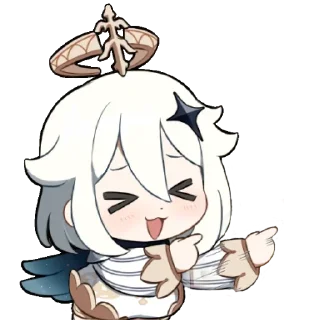 Sticker from Paimon by @anime_stickerr