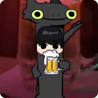 🍺 emoji Дракоша Telegram sticker 18 of 24