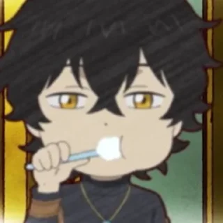 😐 emoji Black clover Telegram sticker 7 of 19