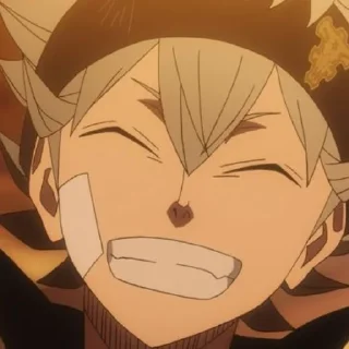 😄 emoji Black clover Telegram sticker 10 of 19