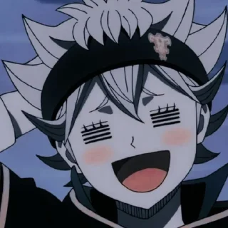 😄 emoji Black clover Telegram sticker 5 of 19