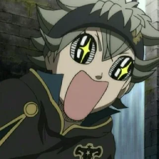 🥳 emoji Black clover Telegram sticker 13 of 19