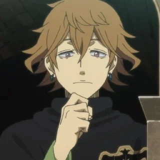 🤔 emoji Black clover Telegram sticker 21 of 35