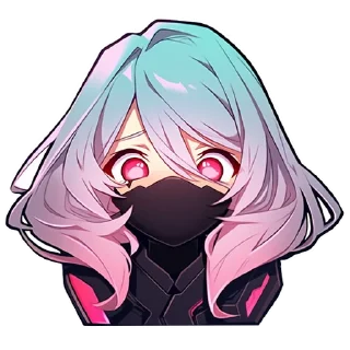 🙁 emoji Cyber Girls @aiSTIKER Telegram sticker 11 of 33