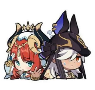 🐾 emoji nilou x cyno @itsgensharts Telegram sticker 17 of 25