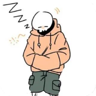 😴 emoji UnderSwap Papyrus Telegram sticker 23 of 35