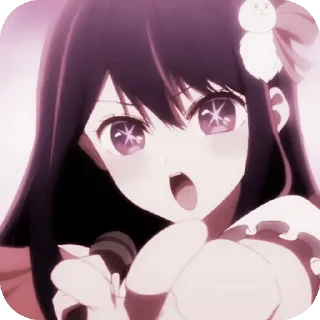 🥳 emoji 人但      °  Ai Hoshino    ₊      ꒰ ꭷ´ ·  ꒱ Telegram sticker 5 of 22