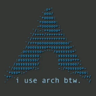 Sticker from BTW I use ARCH BTW I USE ARCH LOOK AT ME I USE ARCH BTW