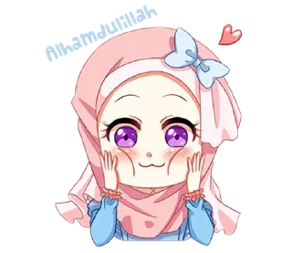 🙂 emoji Hijab Princess (@TgSticker) Telegram sticker 14 of 40