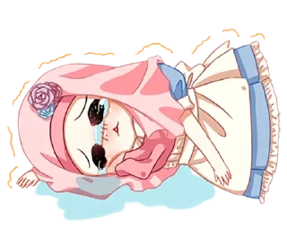 😢 emoji Hijab Princess (@TgSticker) Telegram sticker 17 of 40