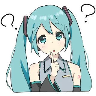 ❓ emoji hatsune miku^^ Telegram sticker 10 of 23