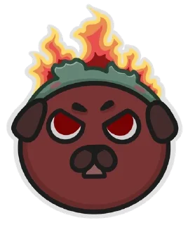 😡 emoji pug&frog @venve_r Telegram sticker 15 of 20