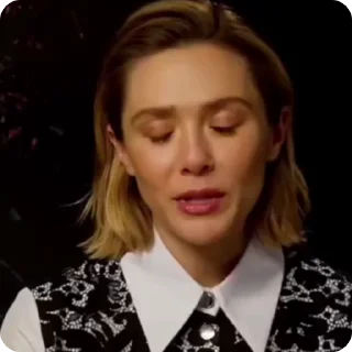 😅 emoji Elizabeth Olsen Telegram sticker 14 of 34